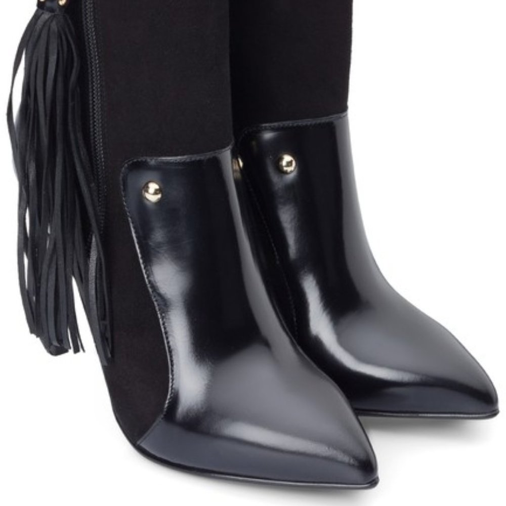 Just Cavalli Paneled Leather and Suede Boots - Picture 13 of 16